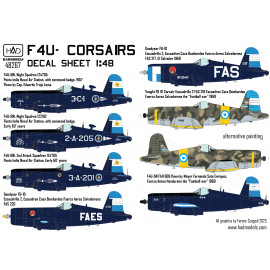 48267  F4U- Corsairs decal sheet Part 2 1:48