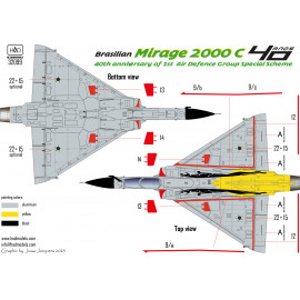 32099 Mirage 2000C ”40th anniversary of 1st Air Defence Group” decal sheet 1:32