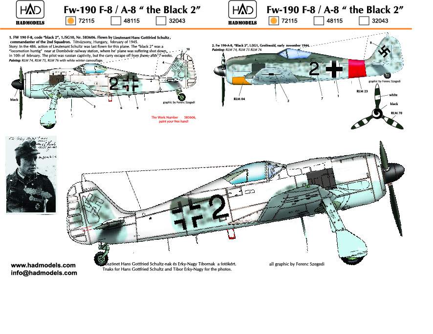 72115 Fw-190 F-8 / A-8  (Luftwaffe ”black 2”)