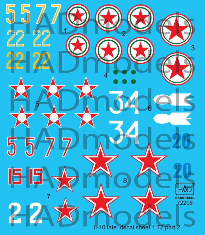72206 IL-10 late Part 2 decal sheet 1:72 