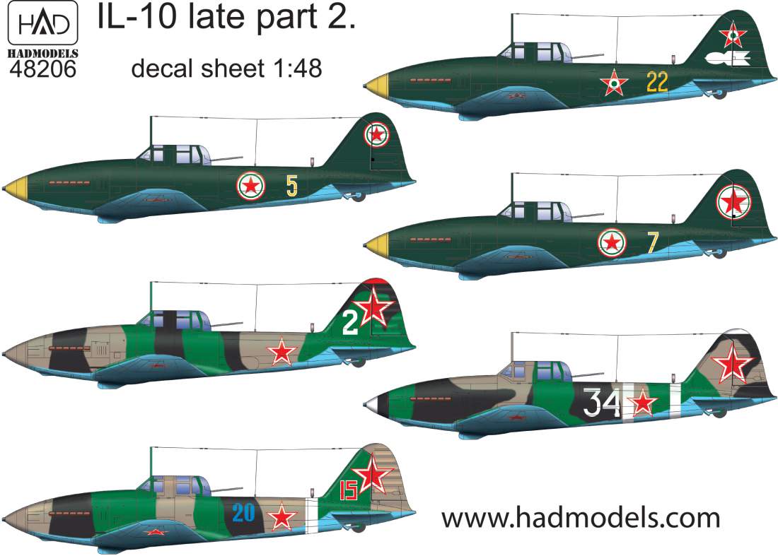 48206 Il-10 part 2 decal sheet 1:48