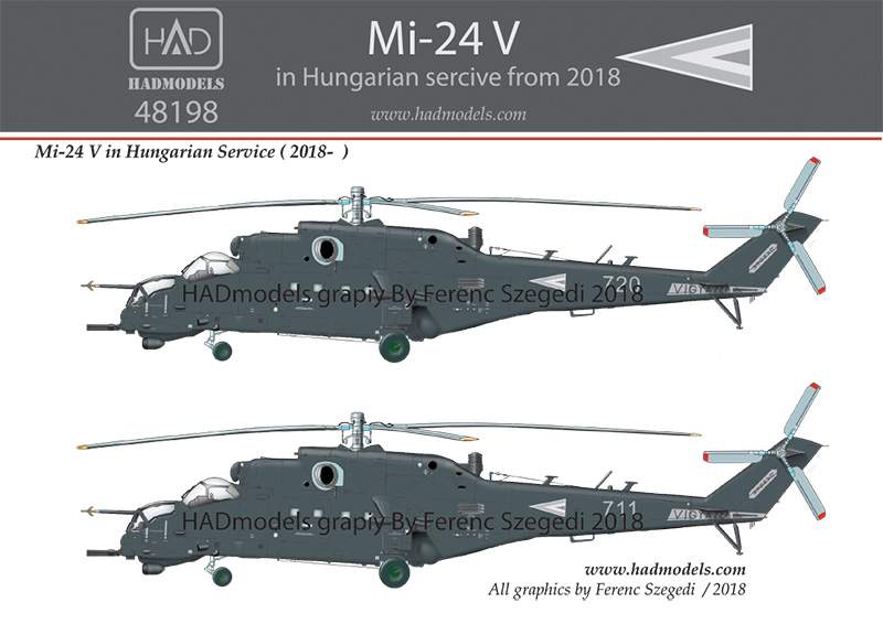 48198 Mi-24 V in Hungarian Service with new NATO painting decal sheet 1:48