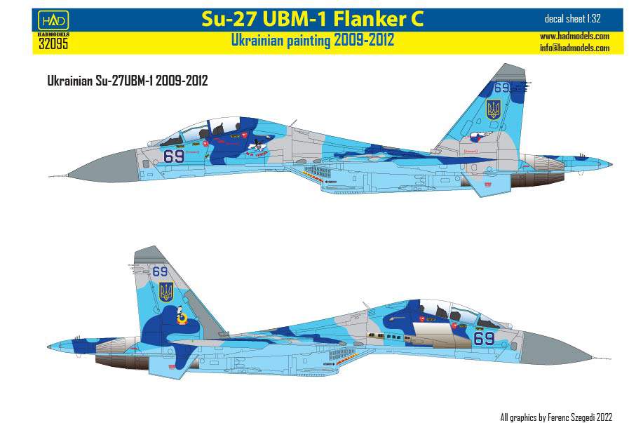 32095 Su-27UB ”69” extended decal version 1:32